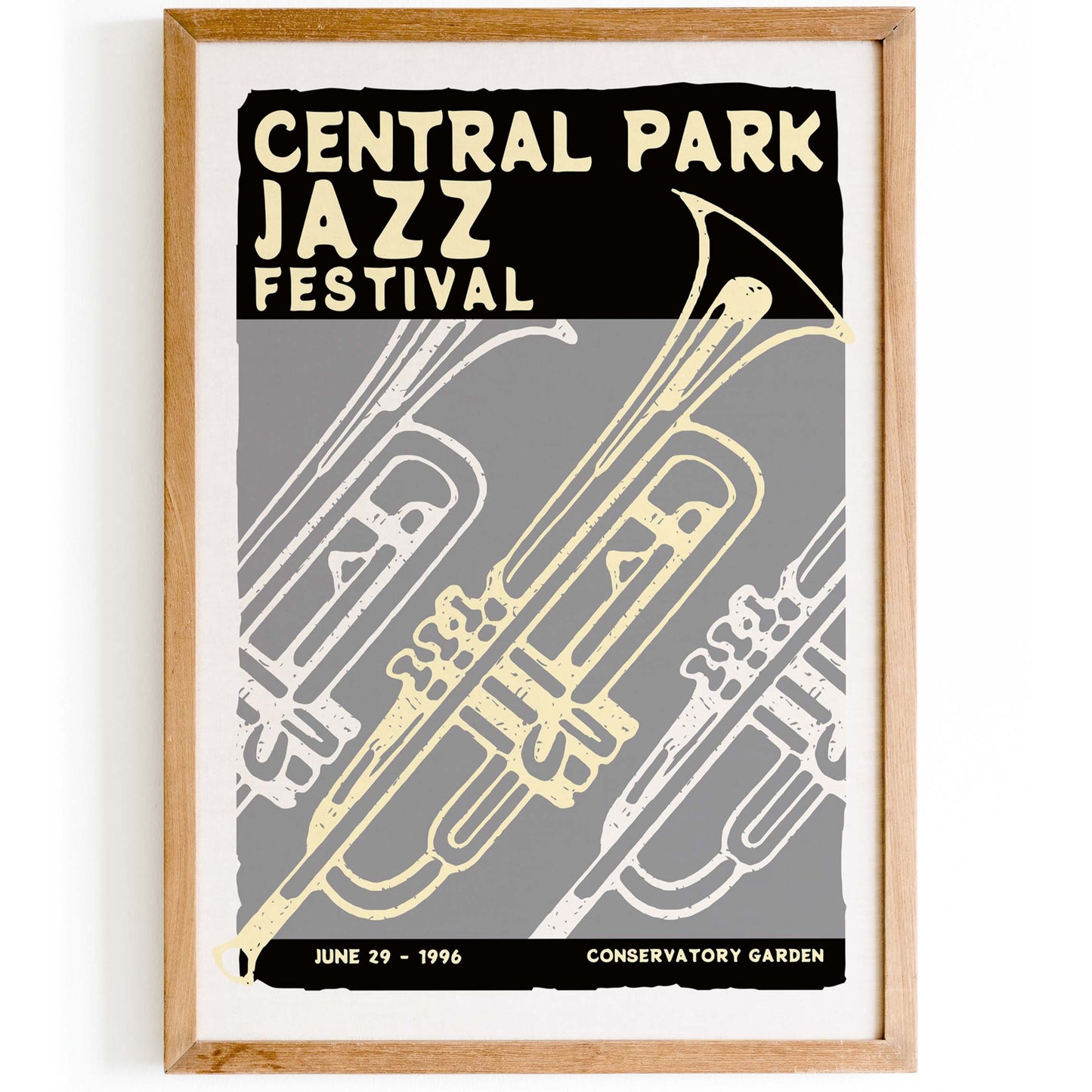 Central Park Jazz Festival Trumpet Poster