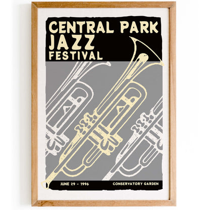 Central Park Jazz Festival Trumpet Poster