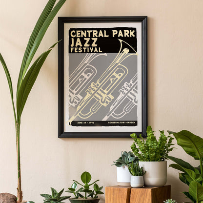 Central Park Jazz Festival Trumpet Poster