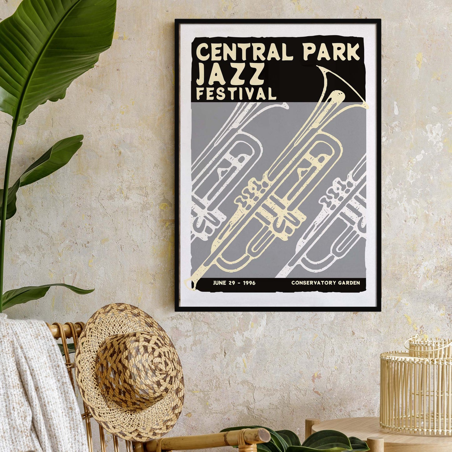 Central Park Jazz Festival Trumpet Poster