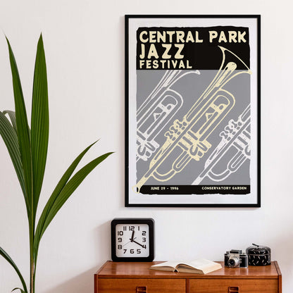 Central Park Jazz Festival Trumpet Poster