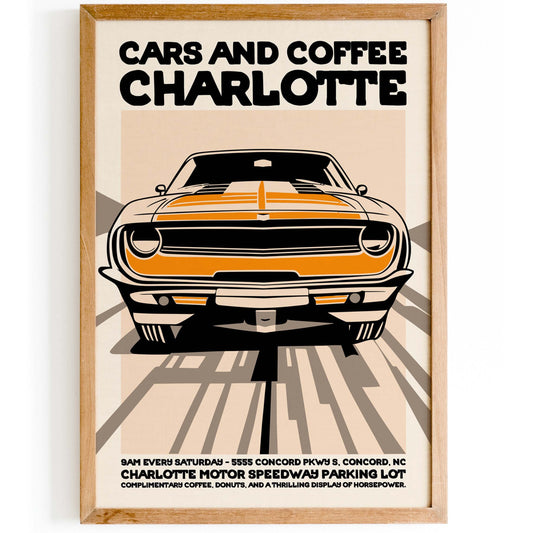 Charlotte Cars Coffee Automotive Wall Art