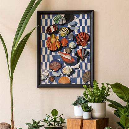 Colorful Seashells Coastal Wall Art