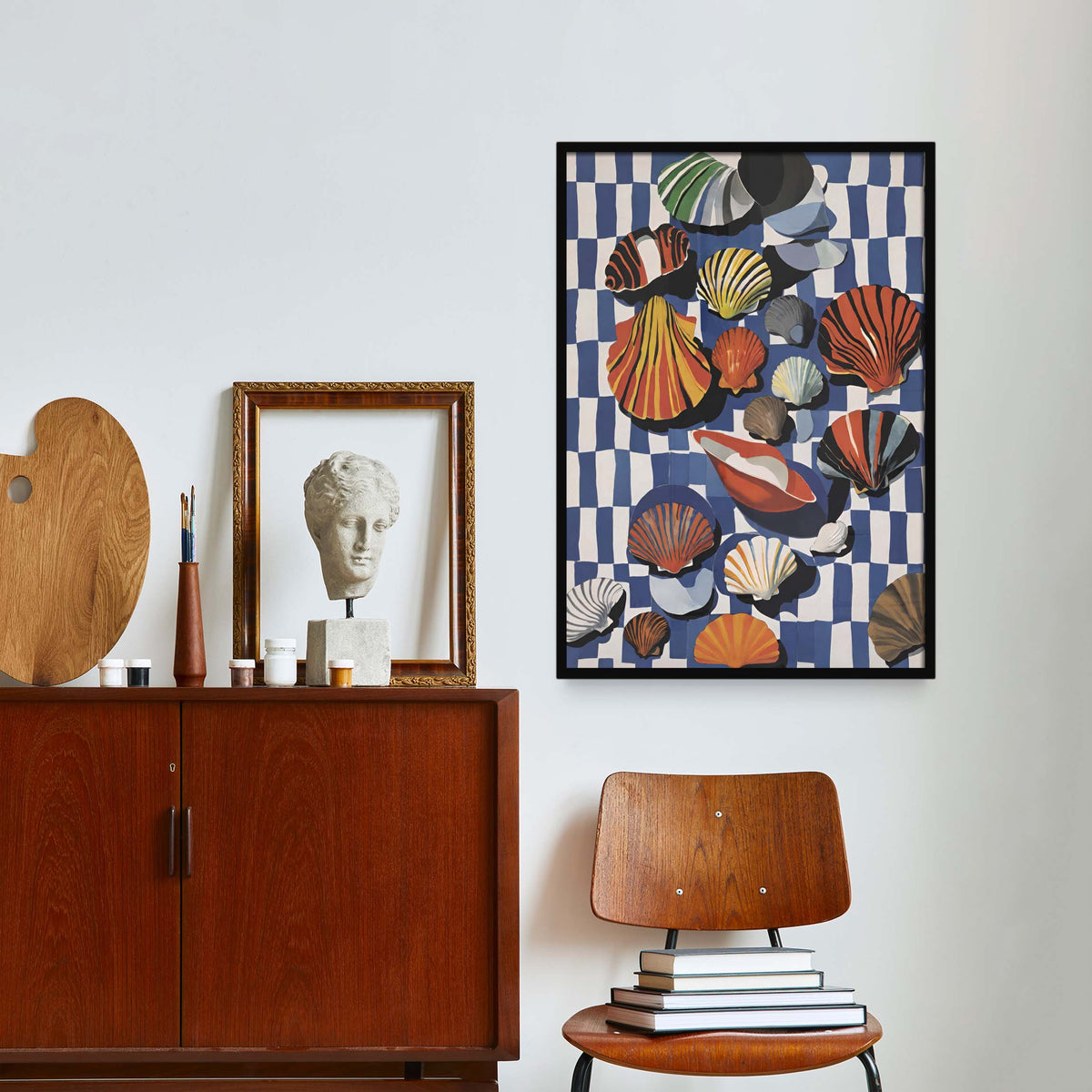 Colorful Seashells Coastal Wall Art