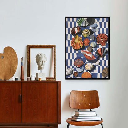 Colorful Seashells Coastal Wall Art