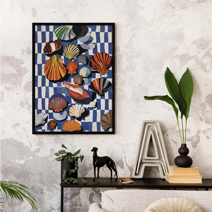 Colorful Seashells Coastal Wall Art