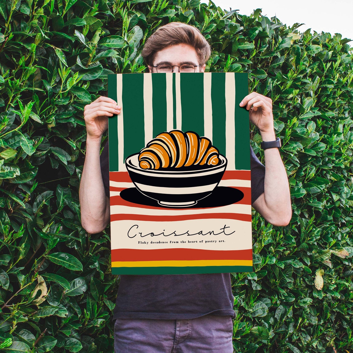 Croissant Bakery Wall Art Poster