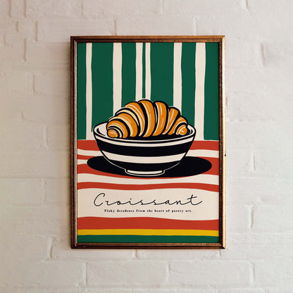 Croissant Bakery Wall Art Poster