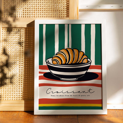 Croissant Bakery Wall Art Poster