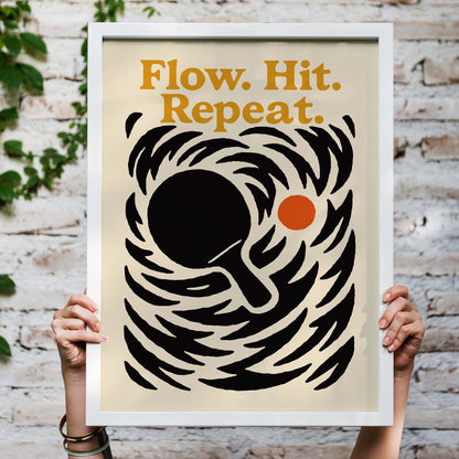 Flow - Hit - Repeat PING PONG Poster