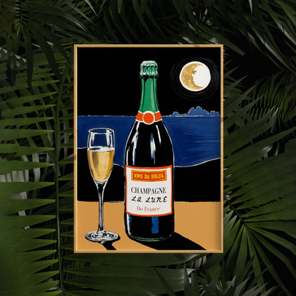 French Champagne Wall Art Print