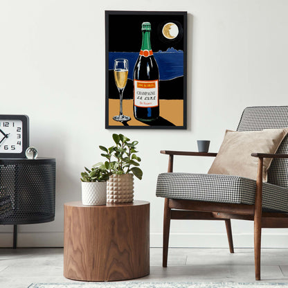 French Champagne Wall Art Print