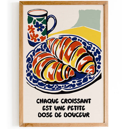 French Croissant Food Wall Art
