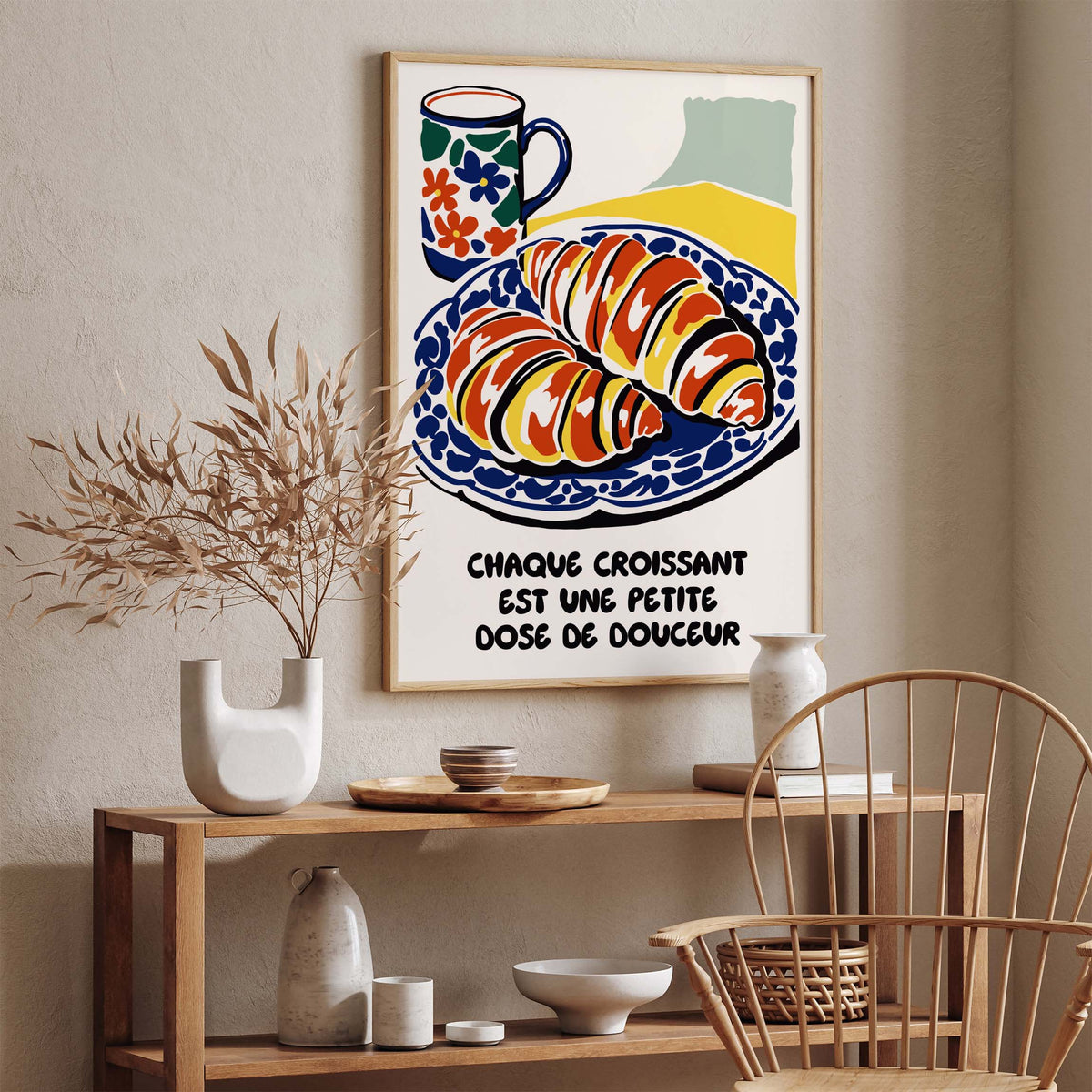 French Croissant Food Wall Art