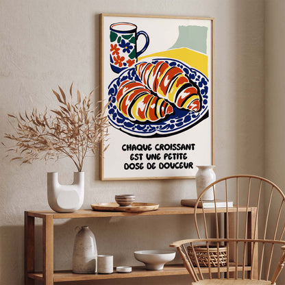 French Croissant Food Wall Art
