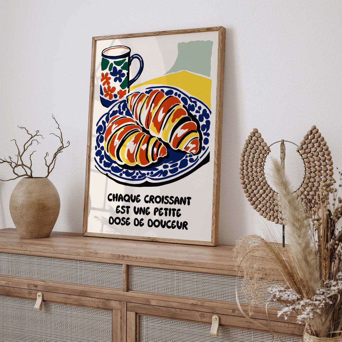 French Croissant Food Wall Art