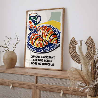 French Croissant Food Wall Art