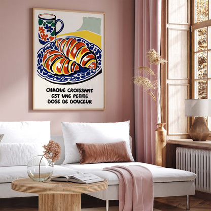 French Croissant Food Wall Art