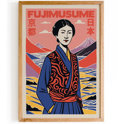 Fujimusume Japanese Woman Poster