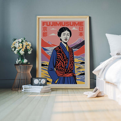 Fujimusume Japanese Woman Poster