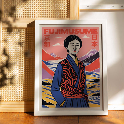 Fujimusume Japanese Woman Poster