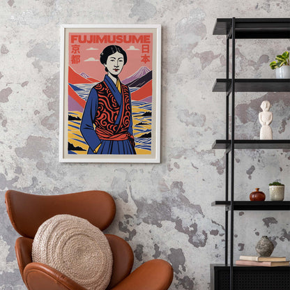 Fujimusume Japanese Woman Poster