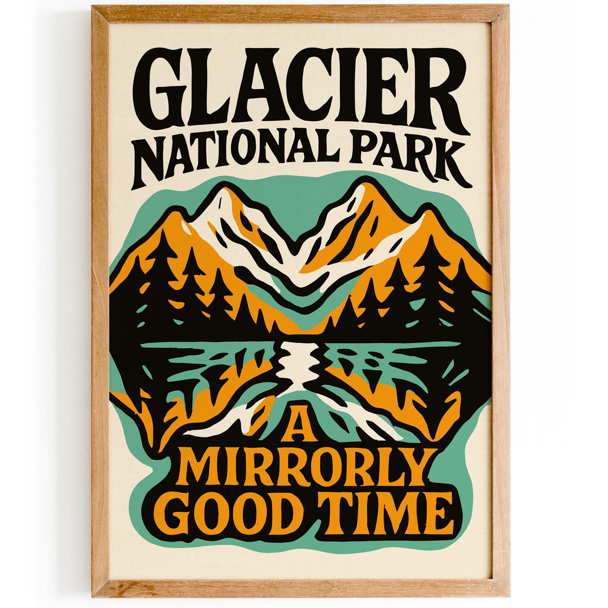 Glacier National Park Mountain Poster Print