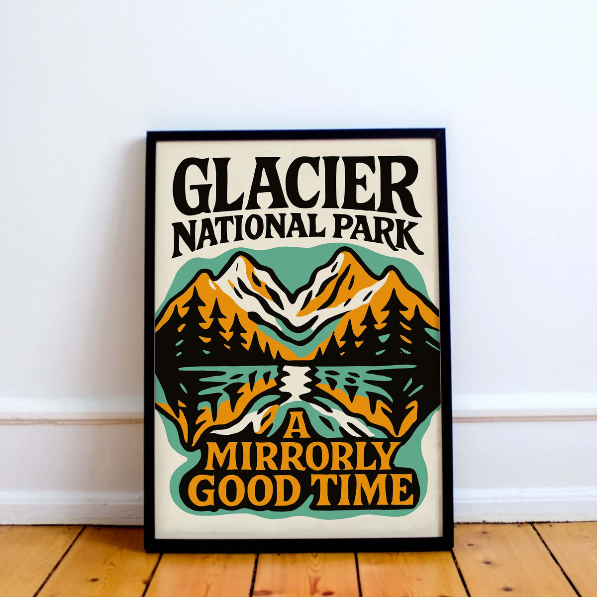 Glacier National Park Mountain Poster Print
