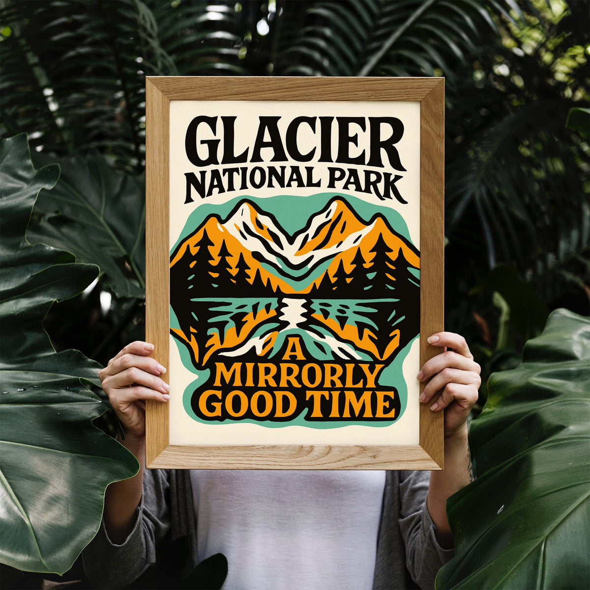 Glacier National Park Mountain Poster Print