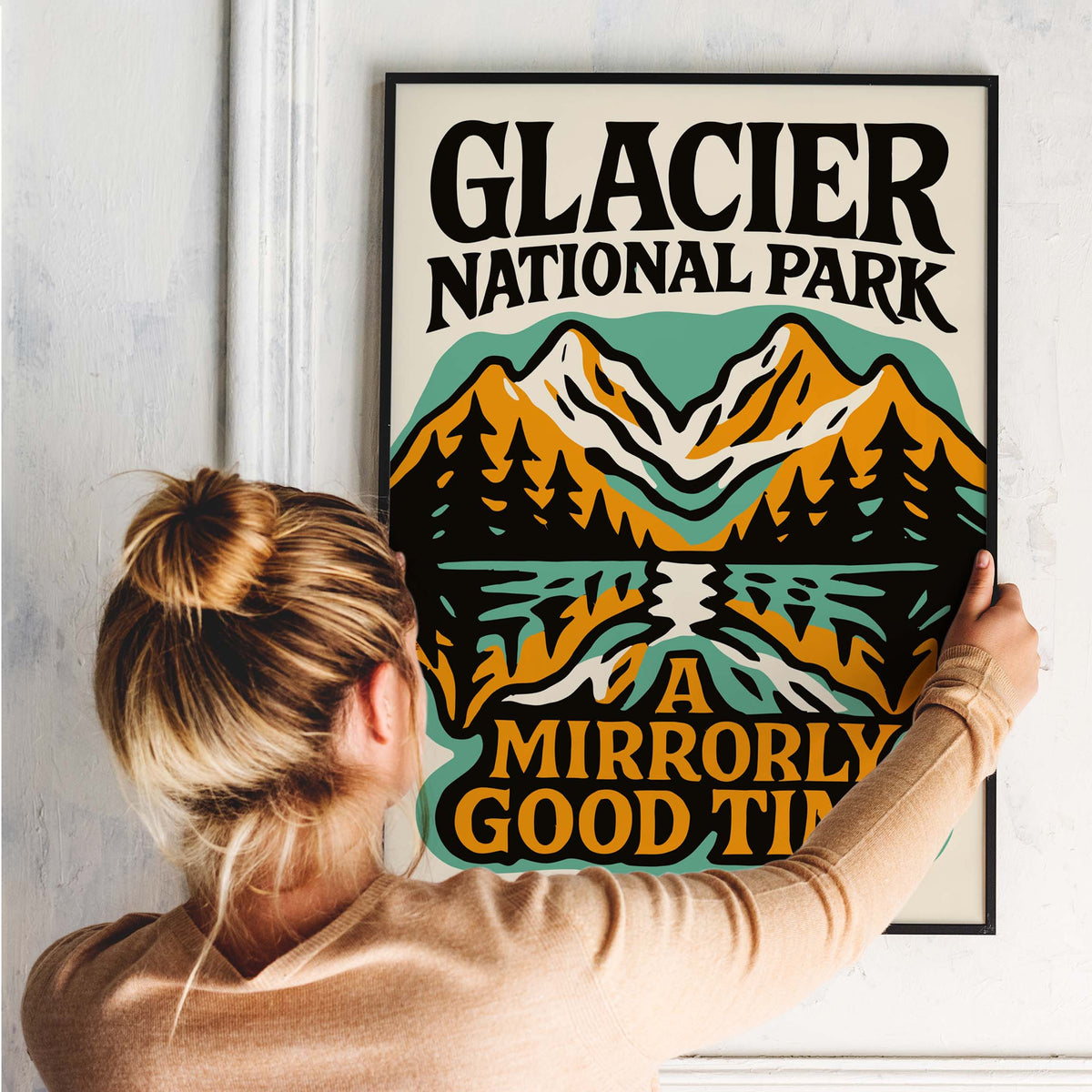 Glacier National Park Mountain Poster Print