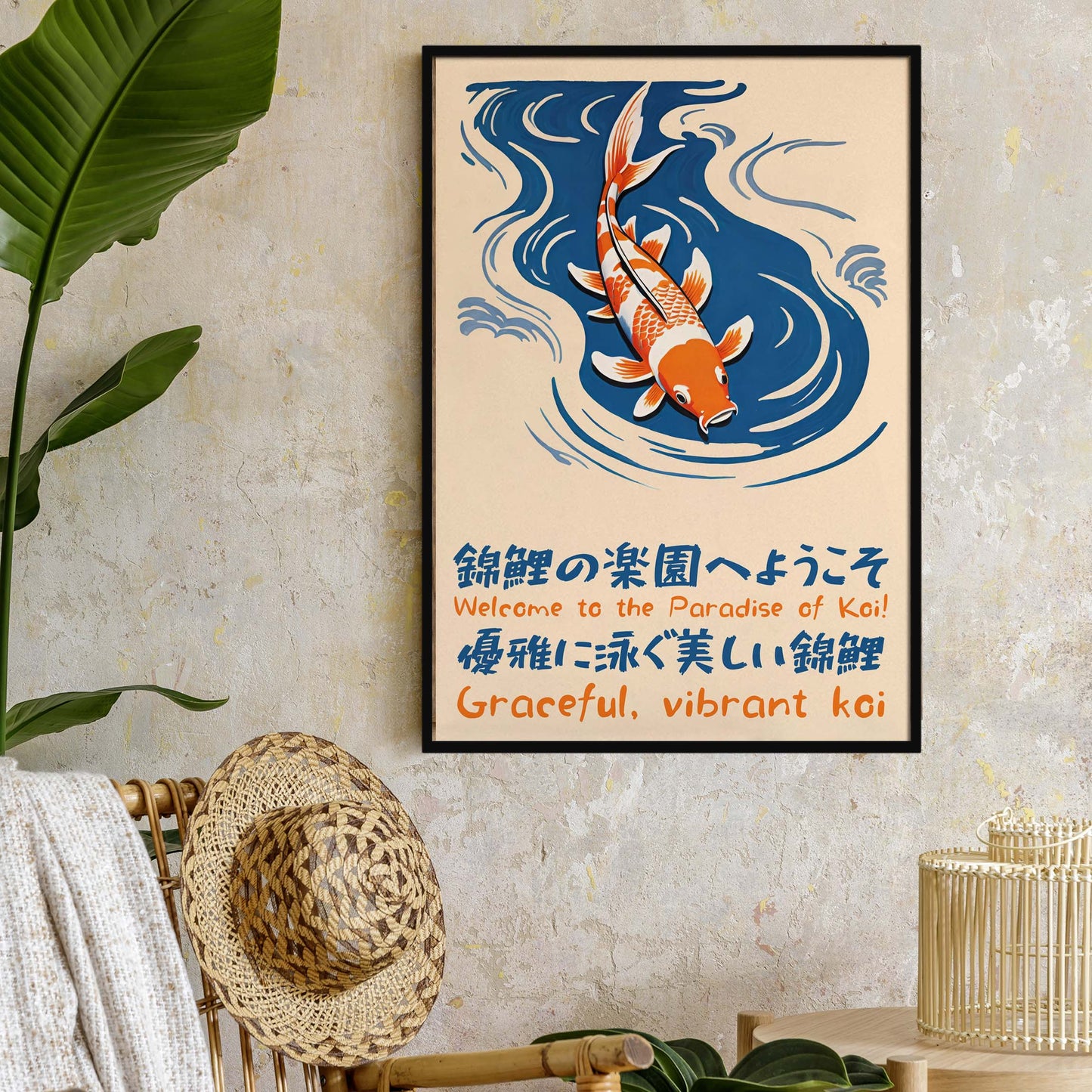 Graceful Vibrant Koi Wall Art