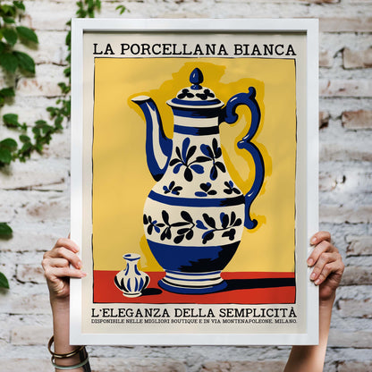 Italian Porcelain Teapot Poster
