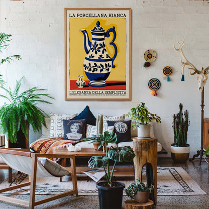 Italian Porcelain Teapot Poster
