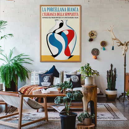 Italian Porcelain Vase Poster