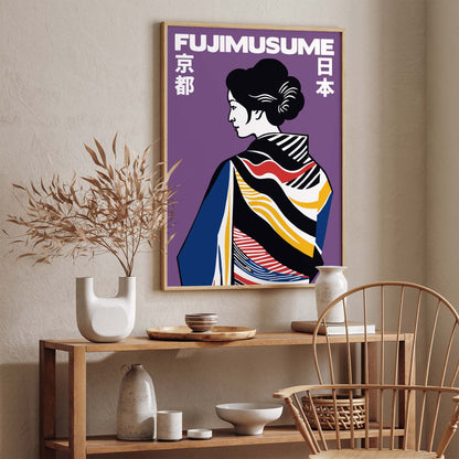 Japanese Geisha Kimono Wall Print