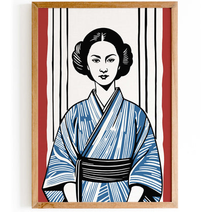 Japanese Kimono Woman Poster