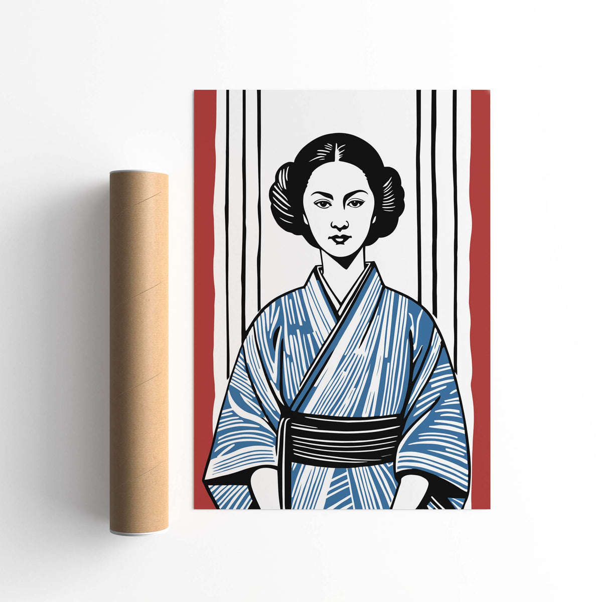 Japanese Kimono Woman Poster