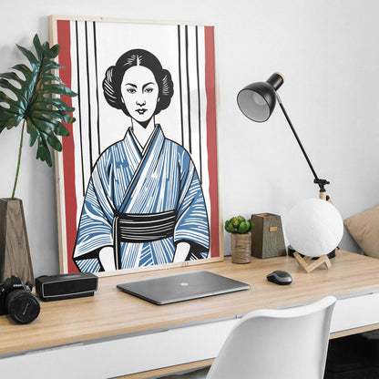 Japanese Kimono Woman Poster