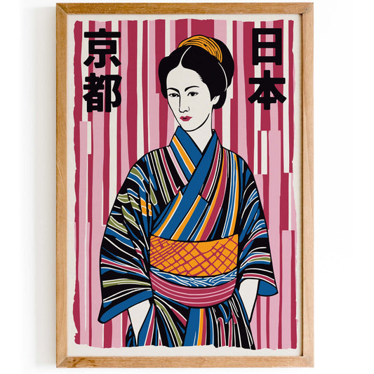 Japanese Kimono Woman Print