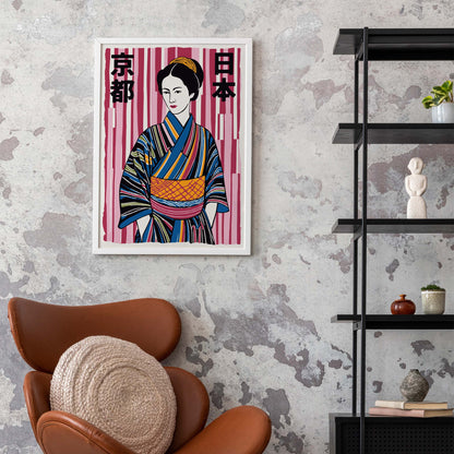 Japanese Kimono Woman Print