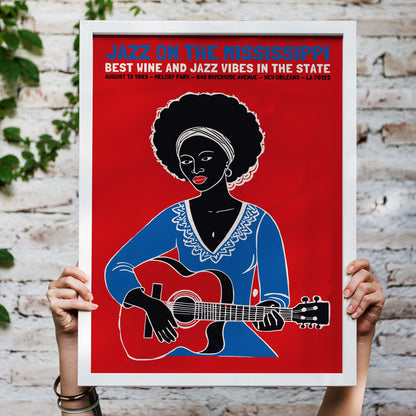 Jazz On The Mississippi Poster