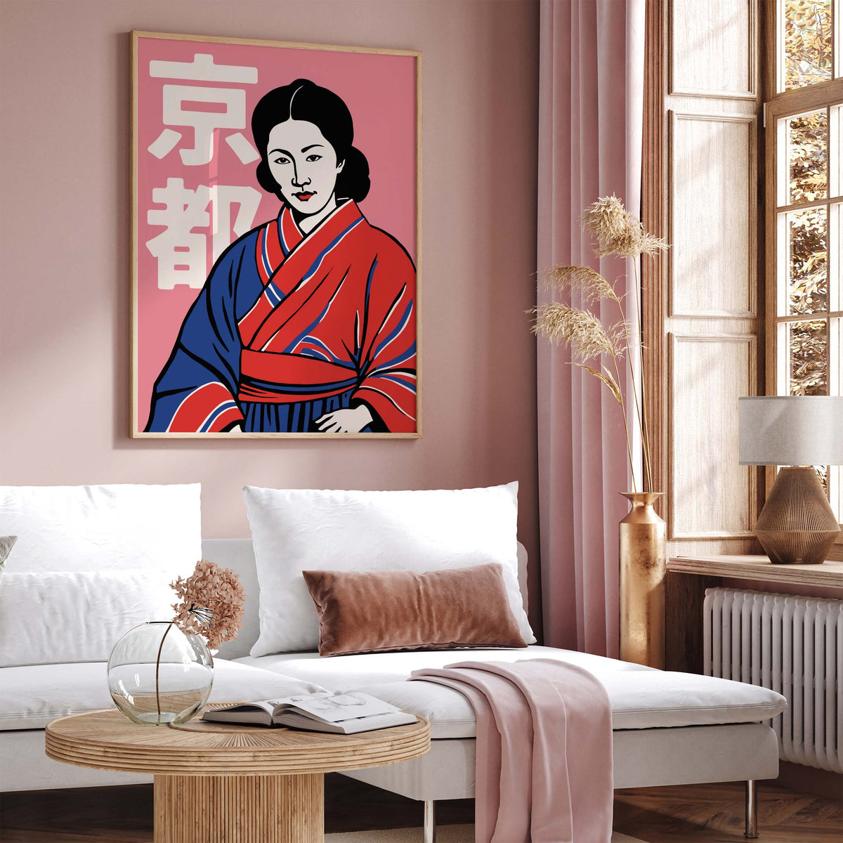 Kyoto Woman Traditional Dress Print