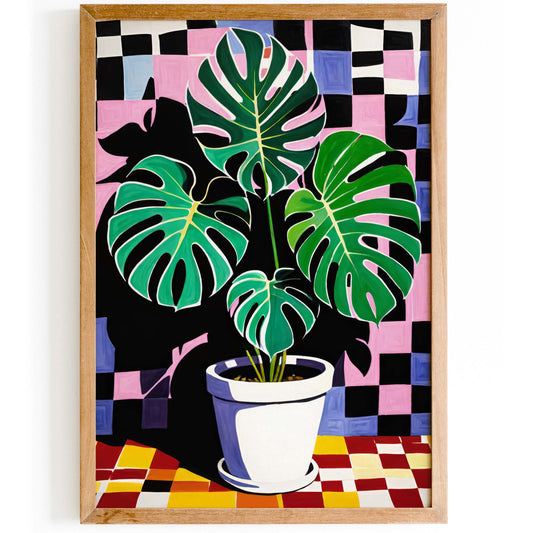 Monstera Tropical Plant Botanical Wall Art Print
