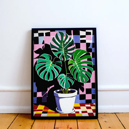 Monstera Tropical Plant Botanical Wall Art Print