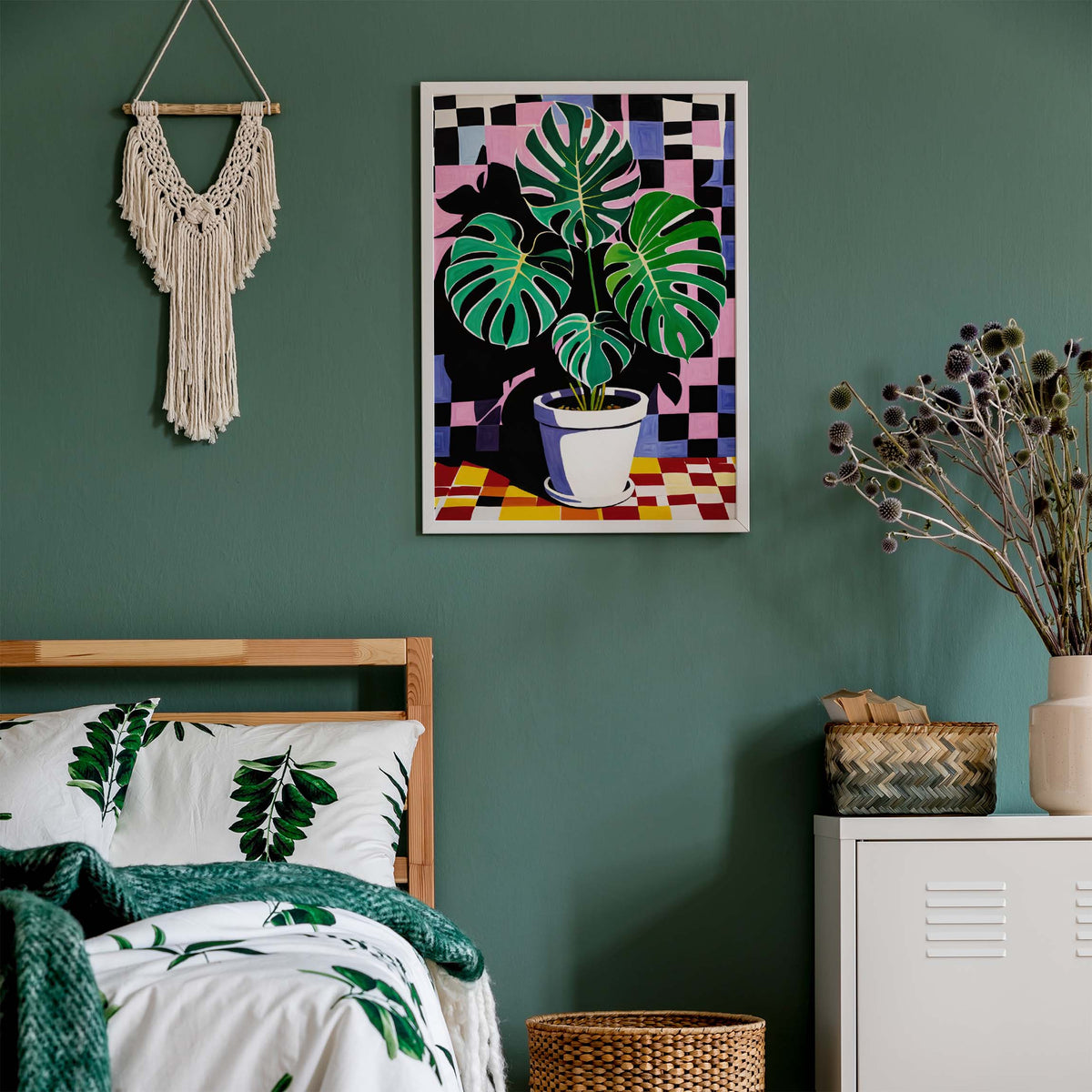 Monstera Tropical Plant Botanical Wall Art Print