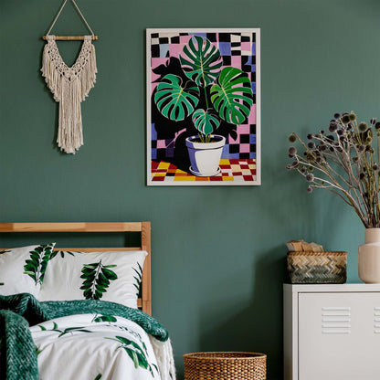 Monstera Tropical Plant Botanical Wall Art Print