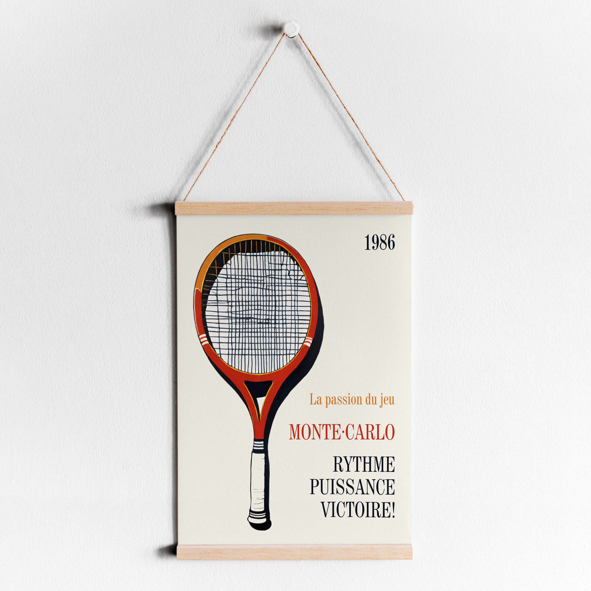 Monte Carlo Tennis Racquet Poster