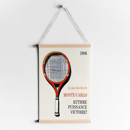 Monte Carlo Tennis Racquet Poster