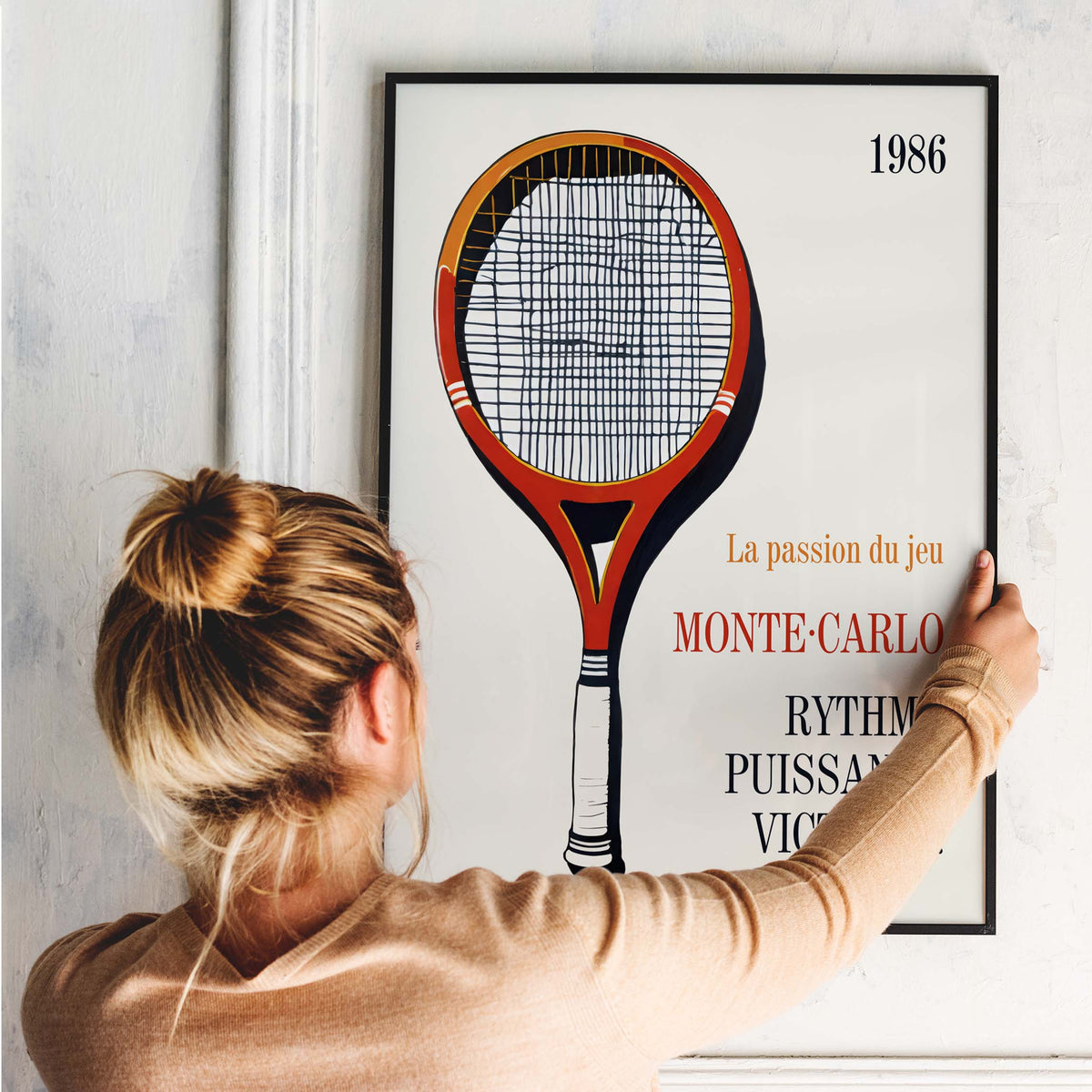 Monte Carlo Tennis Racquet Poster