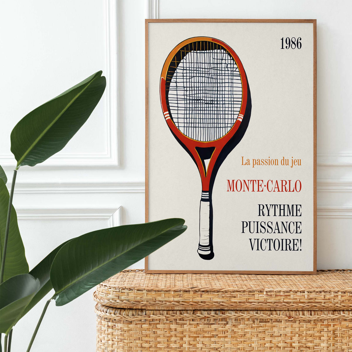 Monte Carlo Tennis Racquet Poster